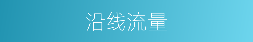 沿线流量的同义词