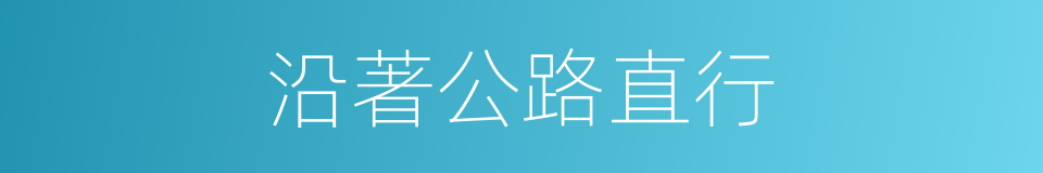 沿著公路直行的同義詞