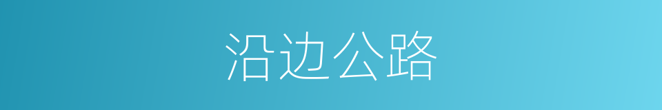 沿边公路的同义词