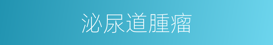 泌尿道腫瘤的同義詞