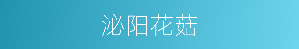 泌阳花菇的同义词