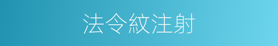 法令紋注射的同義詞