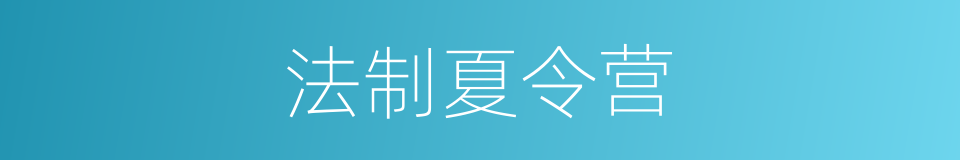 法制夏令营的同义词