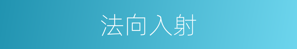 法向入射的同义词