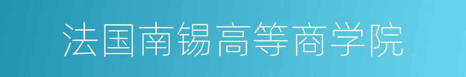 法国南锡高等商学院的同义词