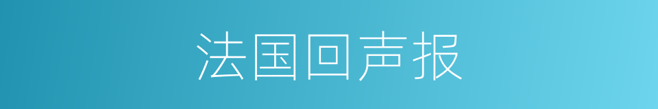 法国回声报的同义词