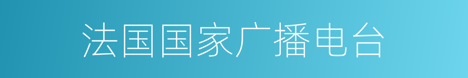 法国国家广播电台的同义词