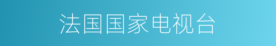 法国国家电视台的同义词