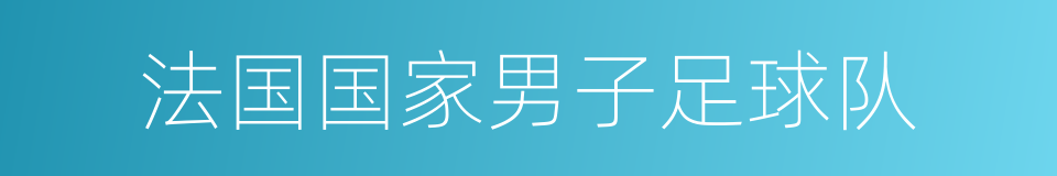 法国国家男子足球队的同义词