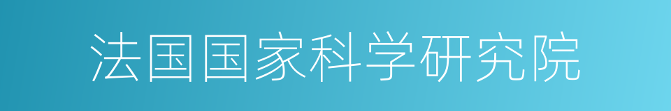 法国国家科学研究院的同义词