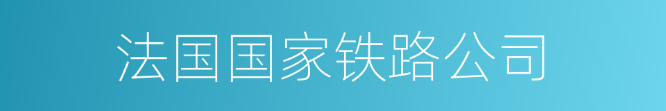 法国国家铁路公司的同义词