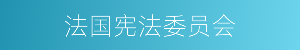 法国宪法委员会的同义词