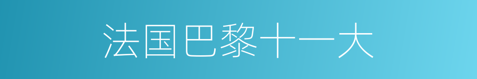 法国巴黎十一大的同义词