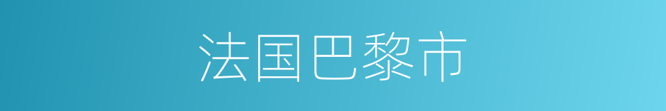 法国巴黎市的同义词