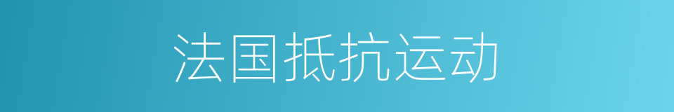 法国抵抗运动的同义词