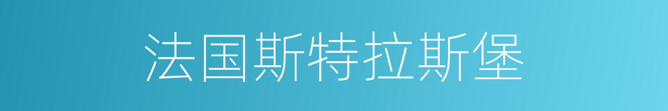 法国斯特拉斯堡的同义词