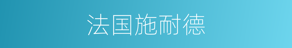 法国施耐德的同义词