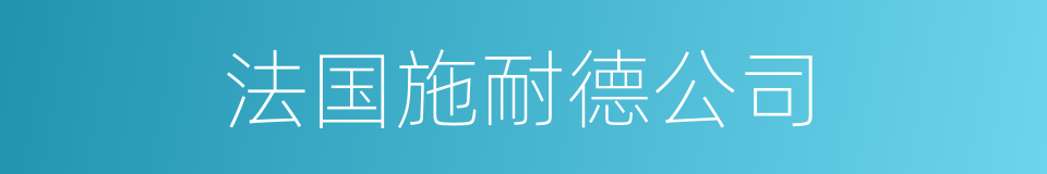 法国施耐德公司的同义词