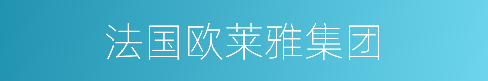 法国欧莱雅集团的同义词