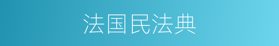 法国民法典的同义词