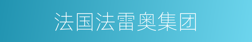 法国法雷奥集团的同义词