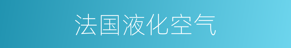法国液化空气的同义词