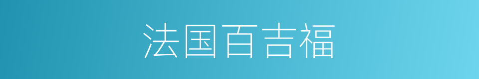 法国百吉福的同义词