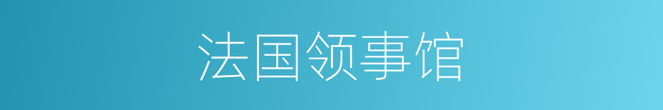 法国领事馆的同义词