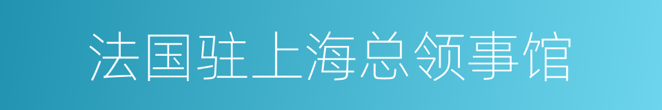 法国驻上海总领事馆的同义词