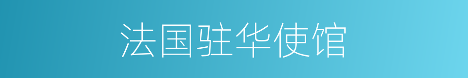 法国驻华使馆的同义词