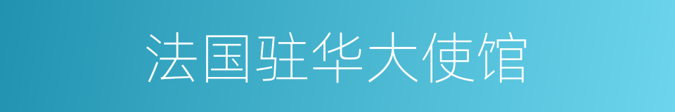 法国驻华大使馆的同义词