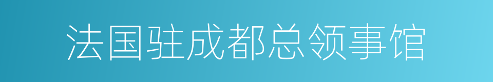 法国驻成都总领事馆的同义词