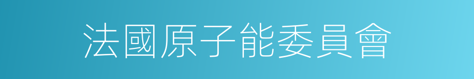 法國原子能委員會的同義詞
