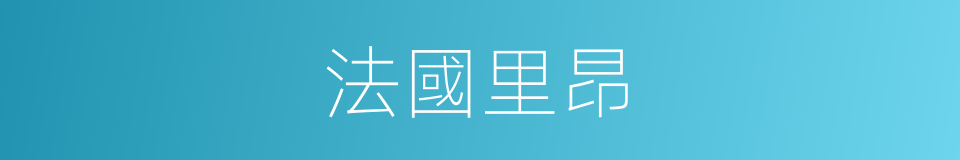 法國里昂的同義詞