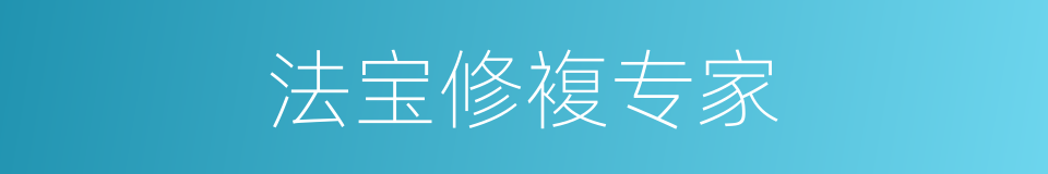 法宝修複专家的同义词