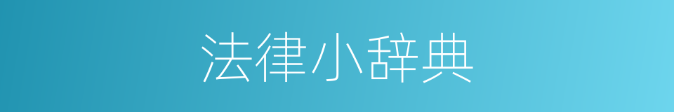法律小辞典的同义词