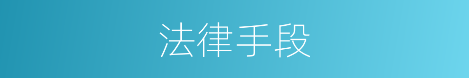 法律手段的同义词
