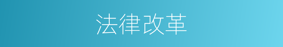 法律改革的同义词