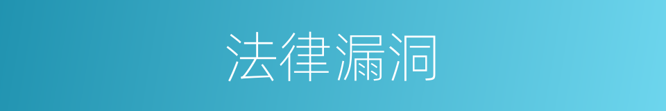法律漏洞的同义词