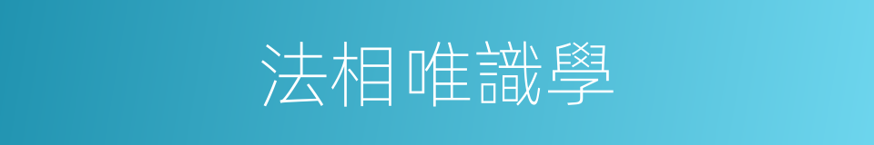法相唯識學的同義詞