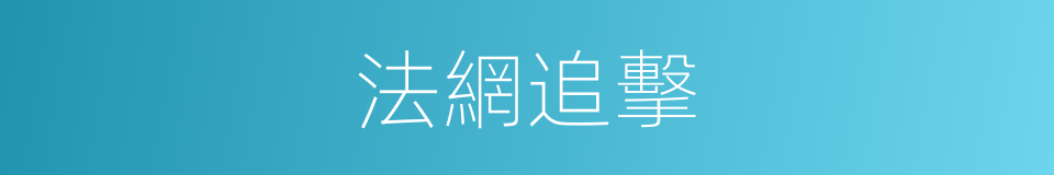 法網追擊的同義詞