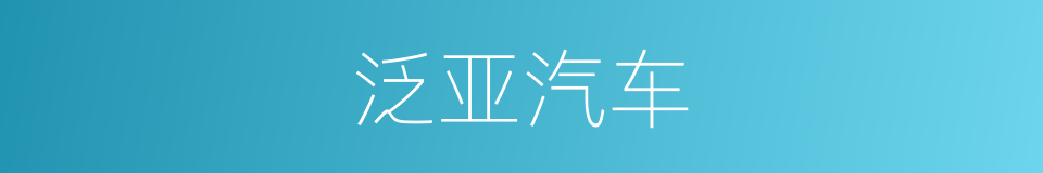 泛亚汽车的同义词