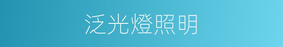 泛光燈照明的同義詞