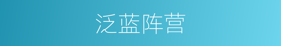 泛蓝阵营的同义词