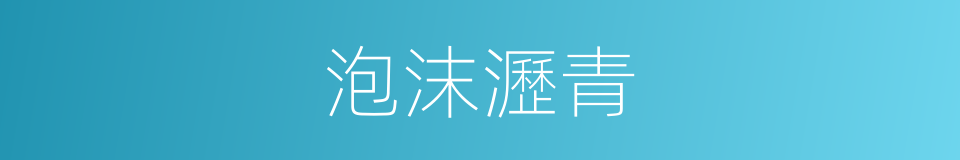 泡沫瀝青的同義詞