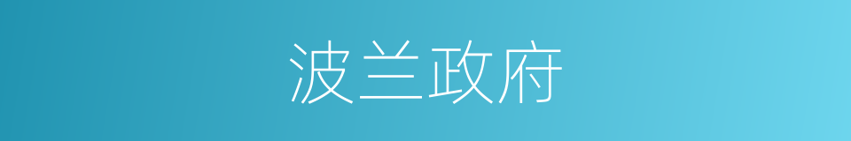 波兰政府的同义词