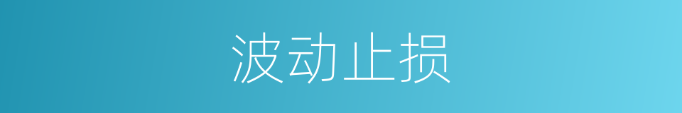 波动止损的同义词