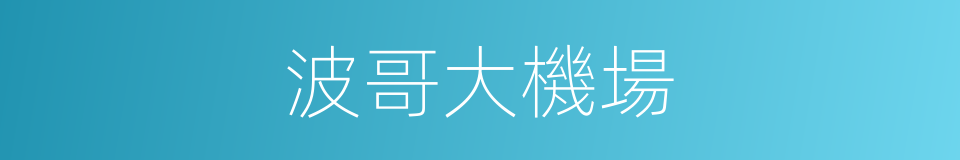 波哥大機場的同義詞