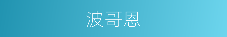 波哥恩的同义词