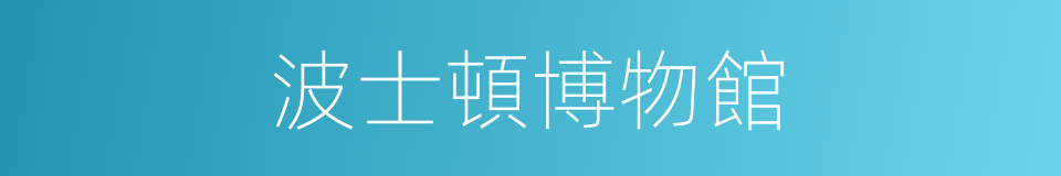 波士頓博物館的同義詞